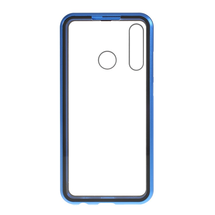 Magnetic Metal Frame + Tempered Glass Back Phone Hard Case for Huawei P Smart+ 2019/Enjoy 9s - Blue-8