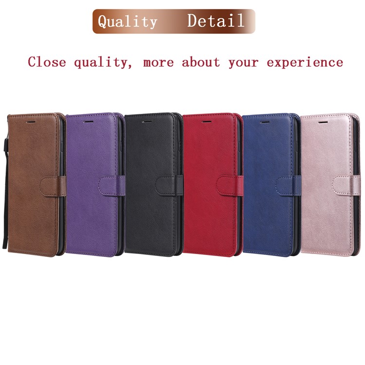 Solid Color Wallet Stand Leather Case for Huawei P Smart+ 2019/Honor 10i - Black-12