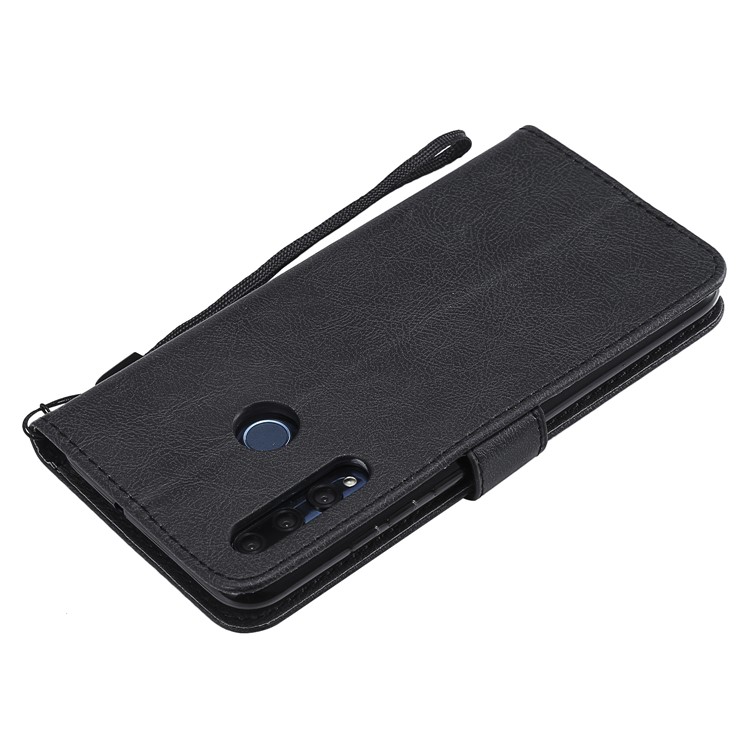 Solid Color Wallet Stand Leather Case for Huawei P Smart+ 2019/Honor 10i - Black-6