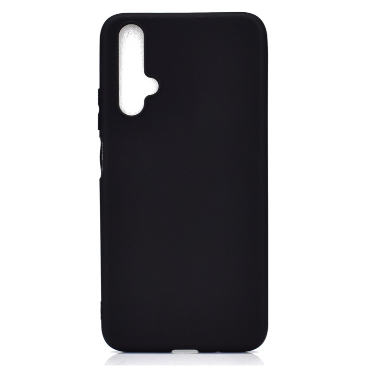 Solid Color Anti-fingerprint Matte TPU Back Case for Huawei nova 5- Black-2