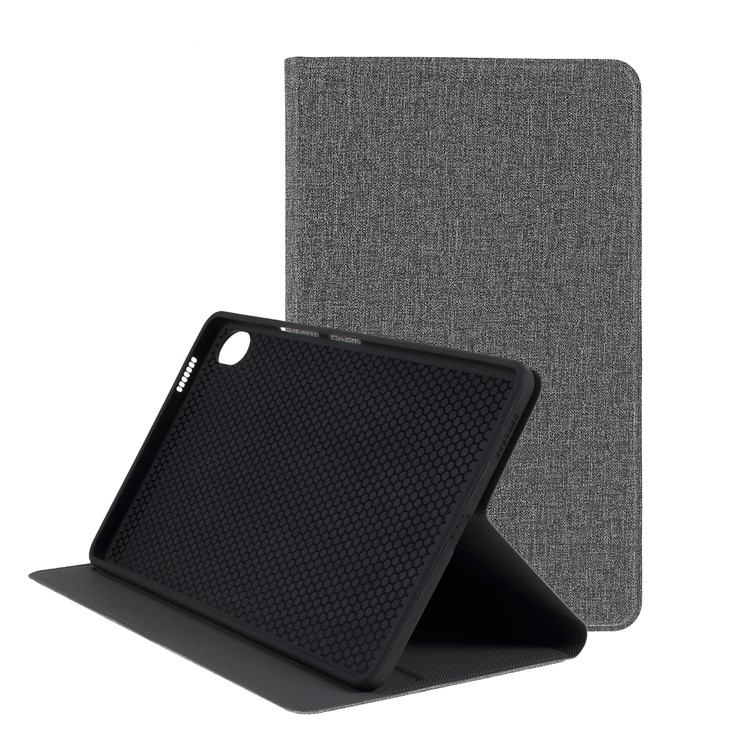Cloth Texture Leather Stand Case for Huawei MediaPad M6 8.4-inch - Grey-1