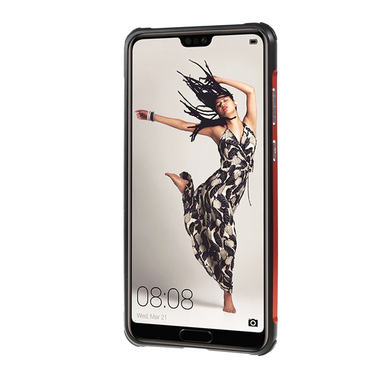 Detachable 2-in-1 Electroplating Phone Case for Huawei P20 Pro - Red-3