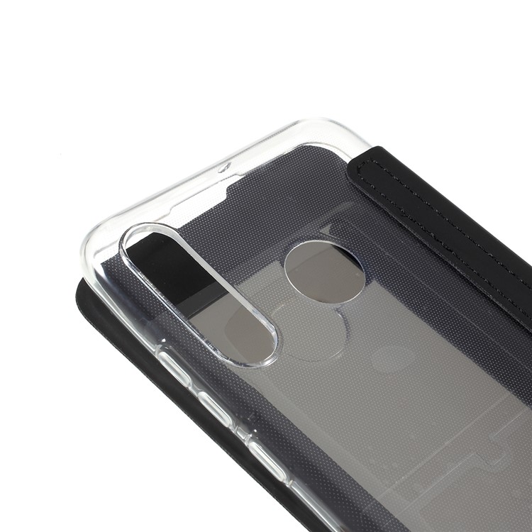 For Huawei P30 Lite/nova 4e Ultra with Mirror Leather Phone Case - Black-4