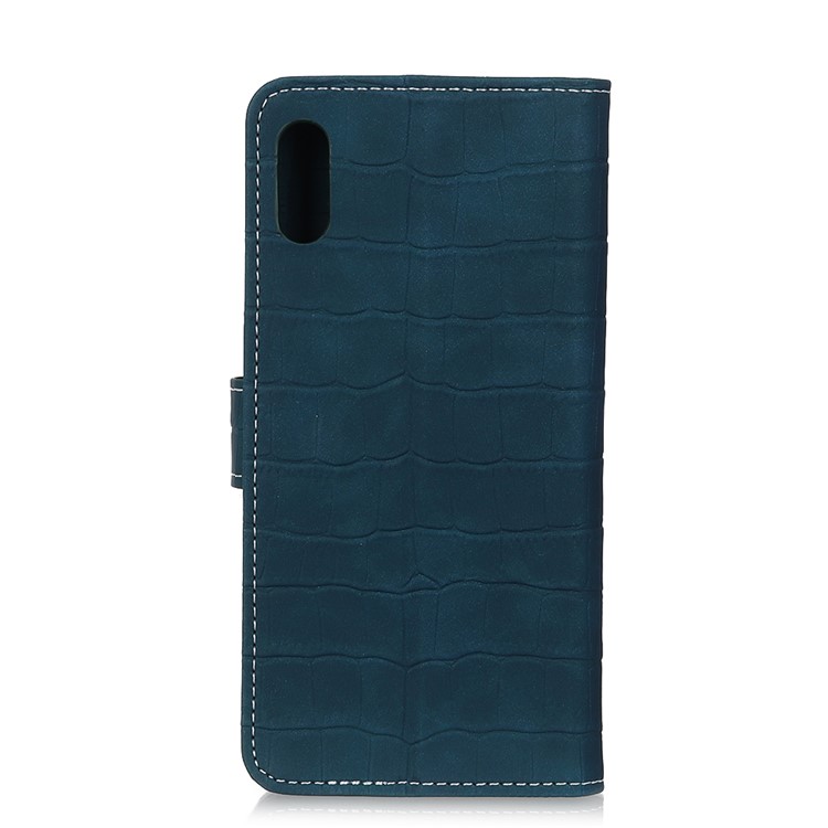 Crocodilo Superfície PU Carteira De Couro Telefone Case Para Huawei Honor 9X / 9X Pro - Verde Negruzco-3