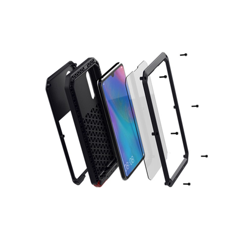 Metal Tank Waterproof Phone Case for Huawei P30 - Black-10