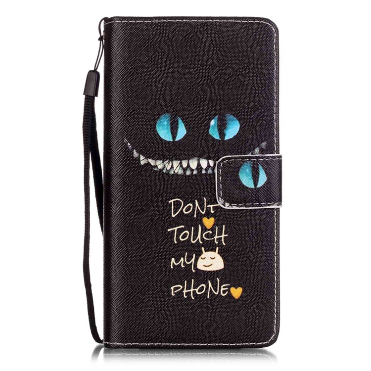 Patterned Leather Magnetic Cover for Huawei P9 Lite - Do not Touch My Phone-1