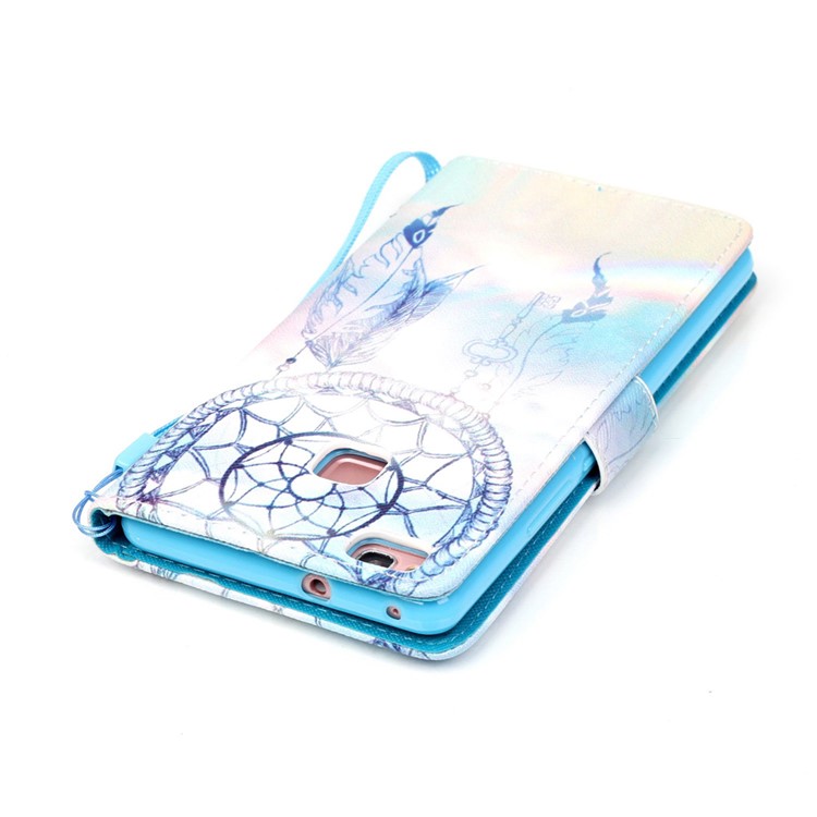 Patterned Leather Wallet Phone Case for Huawei P9 Lite - Dream Catcher-5