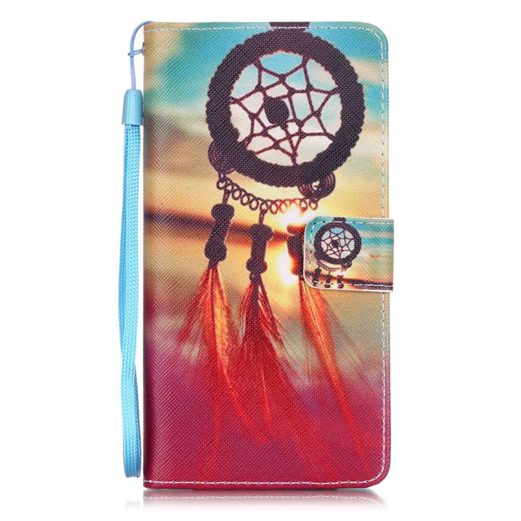 Patterned Leather Wallet Shell for Huawei P9 Lite - Dream Catcher & Sunset-1