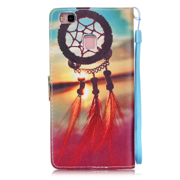 Patterned Leather Wallet Shell for Huawei P9 Lite - Dream Catcher & Sunset-2