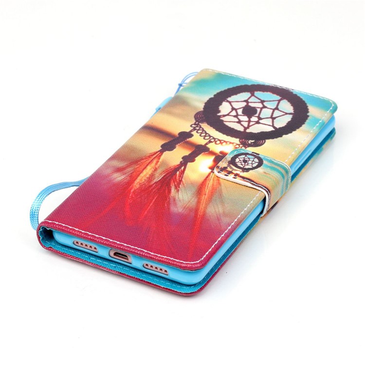 Patterned Leather Wallet Shell for Huawei P9 Lite - Dream Catcher & Sunset-4