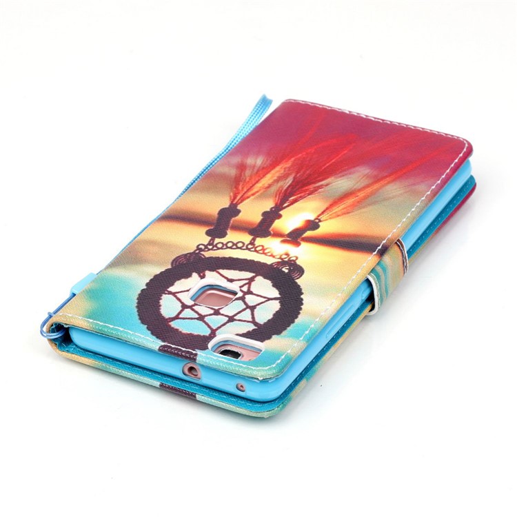 Patterned Leather Wallet Shell for Huawei P9 Lite - Dream Catcher & Sunset-5