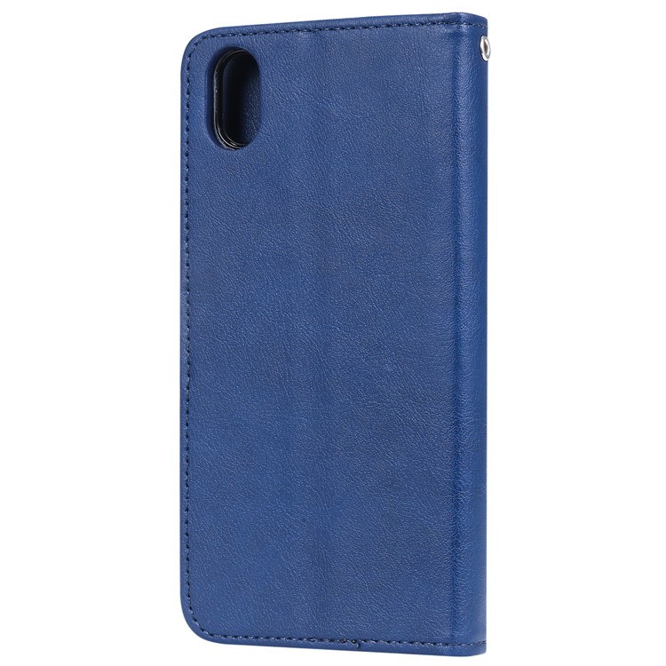 Magnetische KT Leder Serie-3 Abnehmbar 2-in-1 Leder-brieftaschenstandschale Für Huawei Honor 8S/Y5 (2019) - Blau