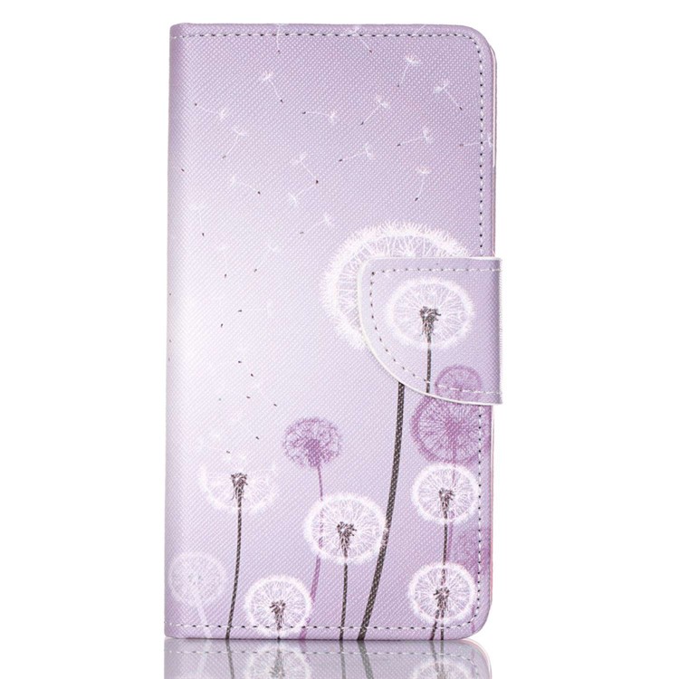 Cross Pattern Leather Card Holder Case for Huawei P9 Lite - Dandelion Pattern-1