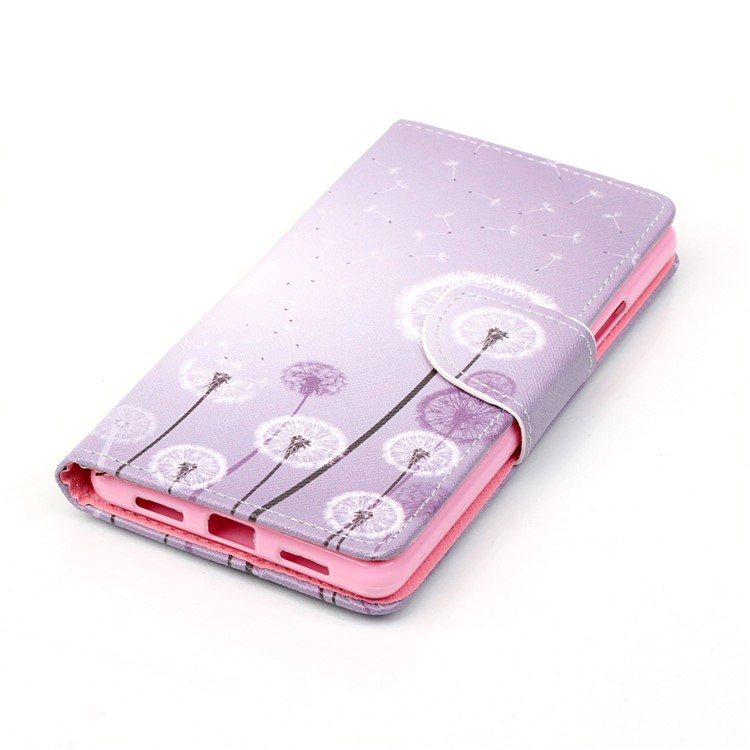 Cross Pattern Leather Card Holder Case for Huawei P9 Lite - Dandelion Pattern-3