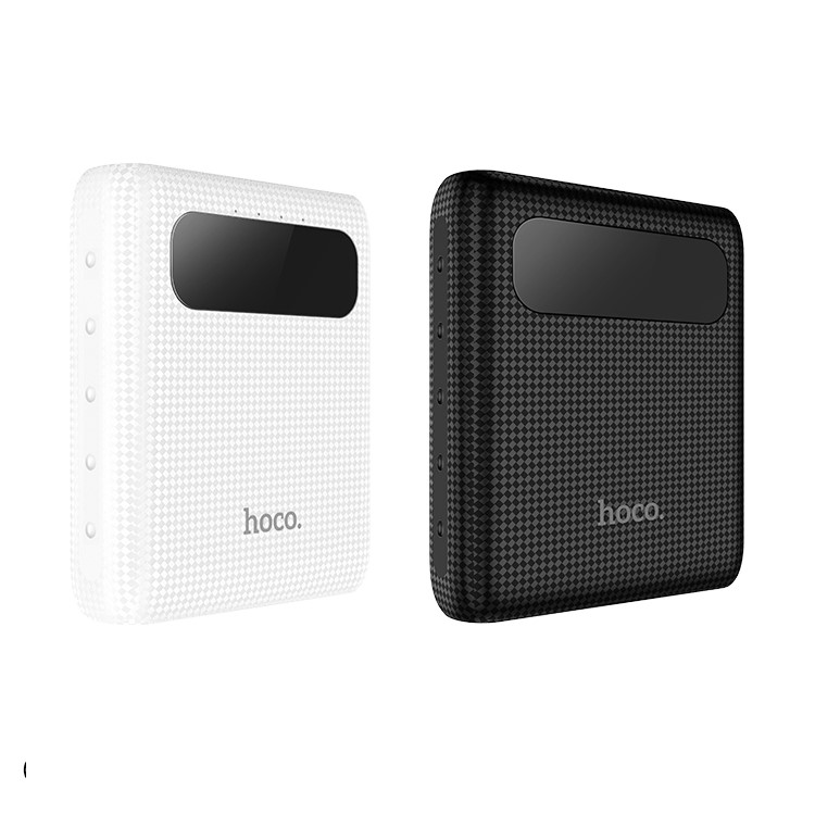 HOCO B20 10000mAh Dual-USB Power Bank Portable Charger with LED Flashlight Function - Black-7