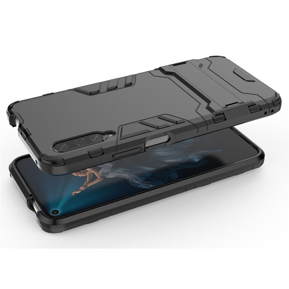 Plastic + TPU Hybrid Phone Case with Kickstand for Huawei Honor 9X Pro - Black-6