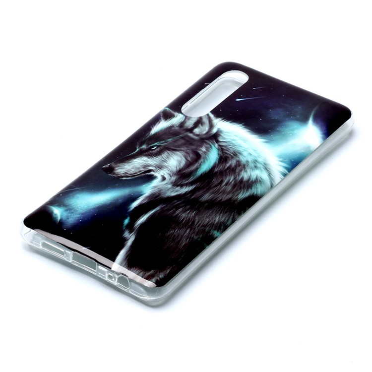 Pattern Printing IMD TPU Back Case for Huawei P30 - Wolf-3