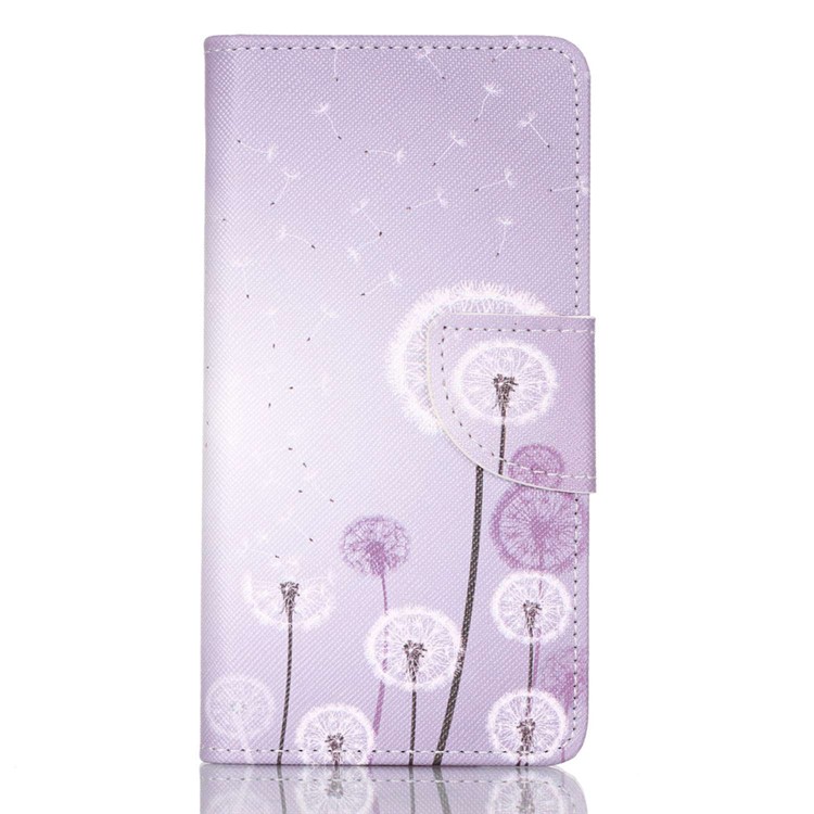 Cross Pattern Leather Wallet Case for Huawei P9 - Dandelion Pattern-1