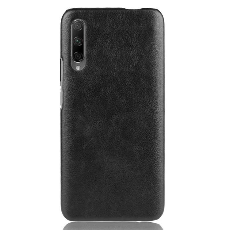 Lichia Pele De Couro Revestido Rígido PC Case Para Huawei Honor 9x / Honre 9X Pro - Preto-2