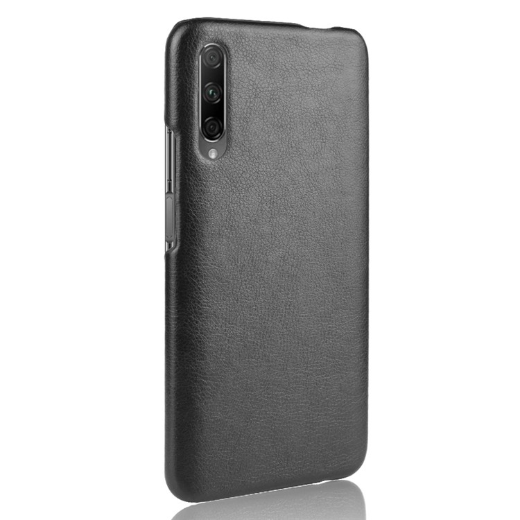 Lichia Pele De Couro Revestido Rígido PC Case Para Huawei Honor 9x / Honre 9X Pro - Preto-3