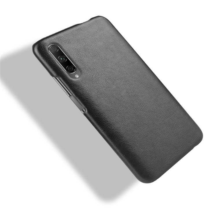 Lichia Pele De Couro Revestido Rígido PC Case Para Huawei Honor 9x / Honre 9X Pro - Preto-4