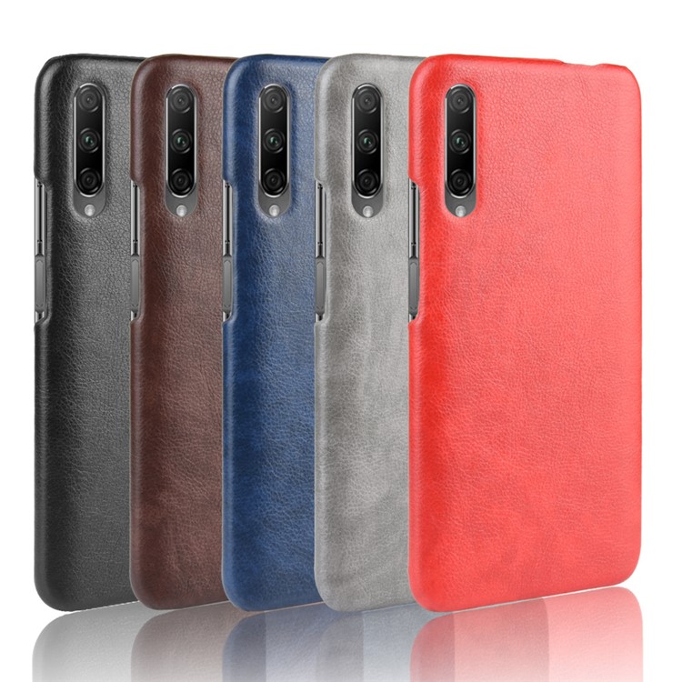 Lichia Pele De Couro Revestido Rígido PC Case Para Huawei Honor 9x / Honre 9X Pro - Preto-7
