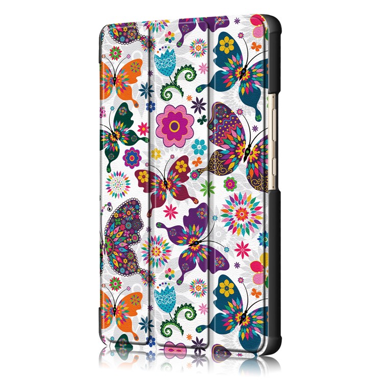 Pattern Printing Tri-fold Stand PU Leather Smart Tablet Case for Huawei MediaPad M6 8.4-inch - Butterfly-4