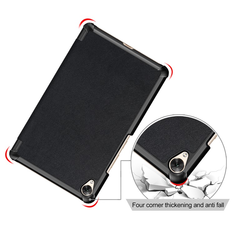 Tri-fold Stand Smart Leather Case for Huawei MediaPad M6 8.4-inch - Black-5