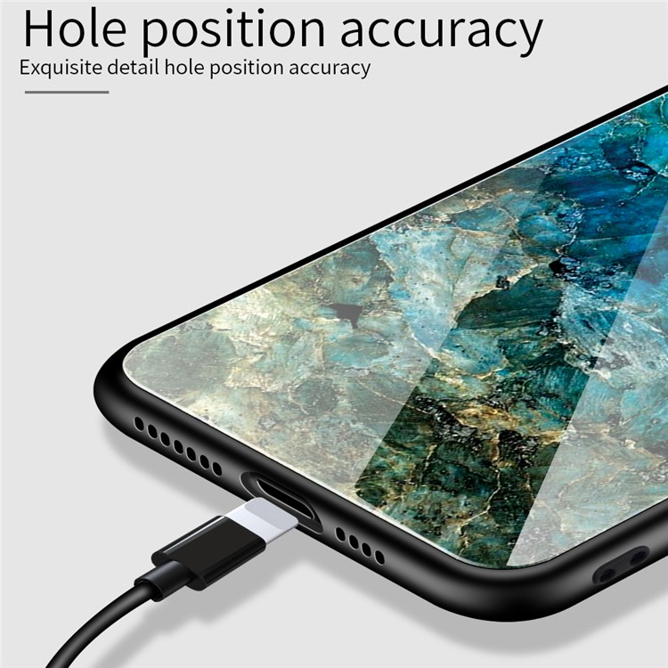 Gradient Color Tempered Glass + PC + TPU Hybrid Phone Cover for Huawei Honor 20 - Landform-2