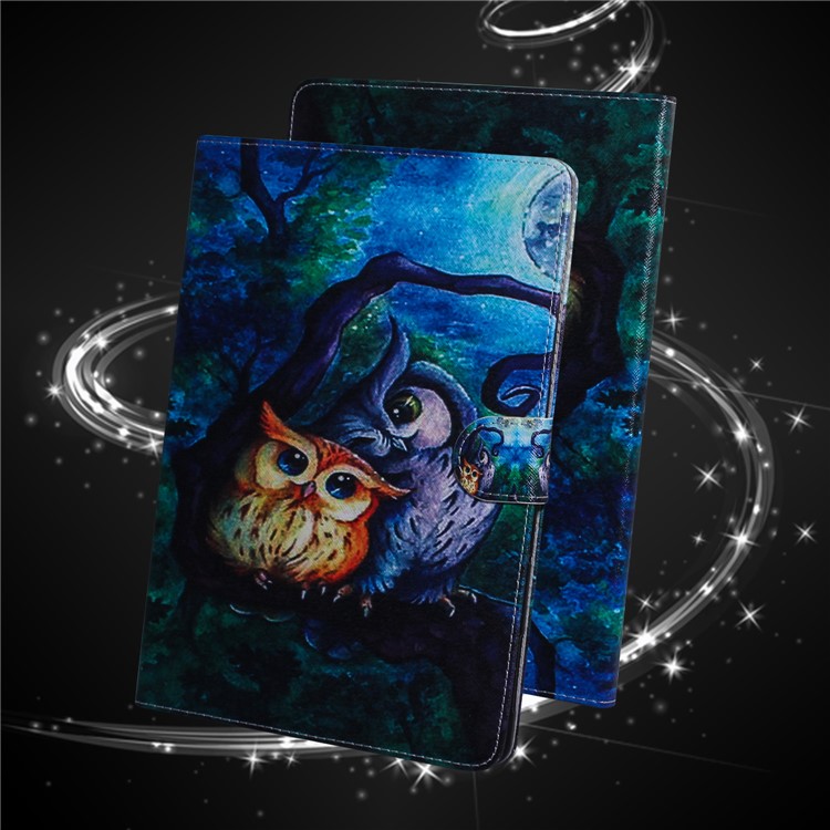 Pattern Printing Wallet Stand Leather Tablet Case for Huawei MediaPad M6 8.4-inch - Owl-10