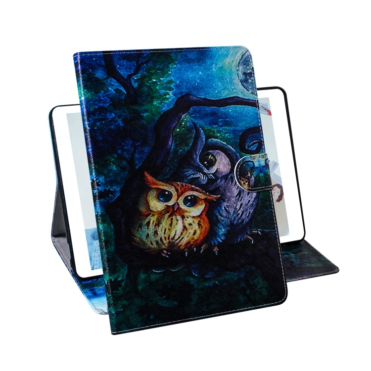 Pattern Printing Wallet Stand Leather Tablet Case for Huawei MediaPad M6 8.4-inch - Owl-7