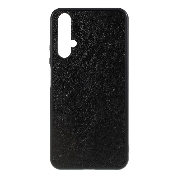 Crazy Horse Leather Coated PC + TPU Back Phone Case for Huawei Honor 20 / nova 5T - Black-1