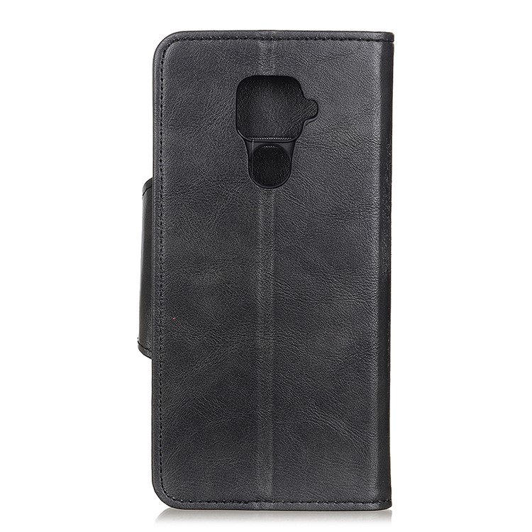 Brass Magnetic Wallet Stand Leather Phone Case for Huawei Mate 30 Lite/Nova 5i Pro - Black-10