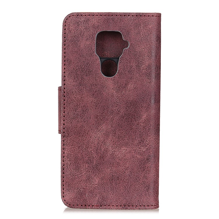 Vintage Style PU Leather Wallet Casing for Huawei nova 5i Pro/Mate 30 Lite - Wine Red-5