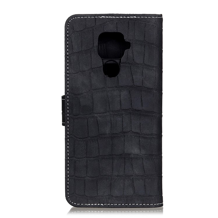 Embalagem De Superfície Do Telefone Da Carteira Do Couro Do Plutônio Do Crocodilo Para O Mate 30 De Huawei Lite / Nova 5i Pro - Preto-3