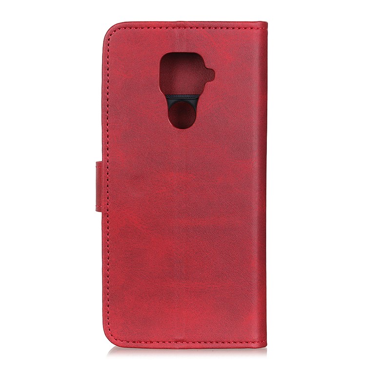 Matte Wallet Leather Stand Case for Huawei Mate 30 Lite / nova 5i Pro - Red-10