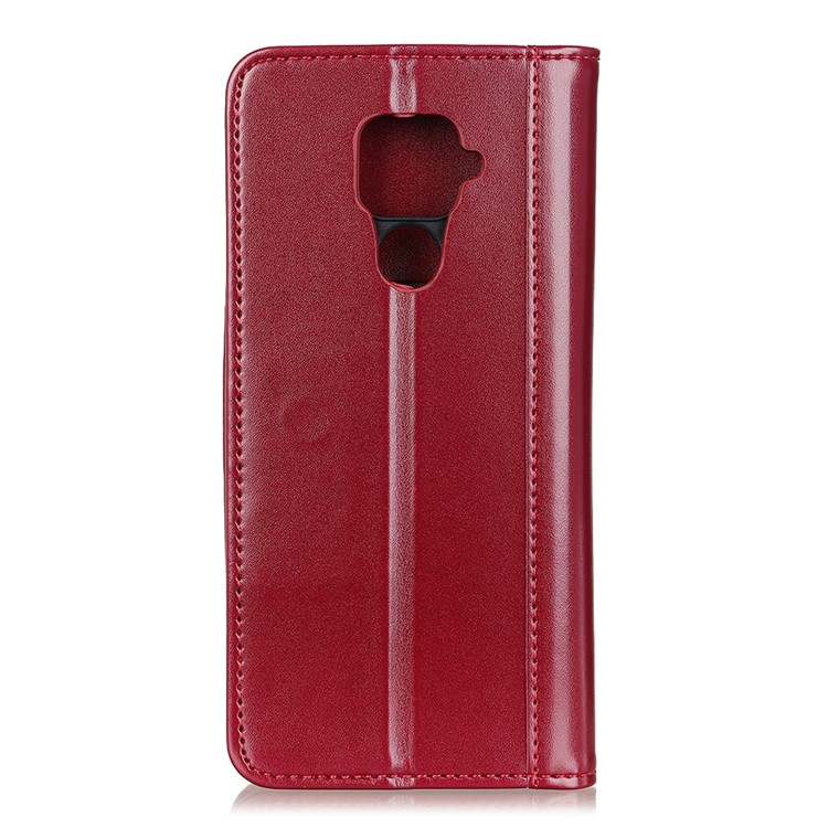 Auto-absorbed Split Leather Wallet Stand Phone Case Cover for Huawei Mate 30 Lite / nova 5i Pro - Red-7