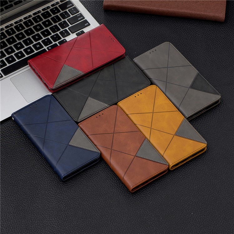 Geometric Pattern Leather Card Holder Phone Shell for Huawei P Smart Plus 2019/Enjoy 9s/Honor 10i - Black-10