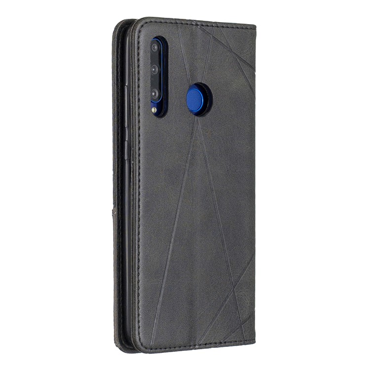 Porta Della Carta in Pelle Geometrica Shell Per Telefono Per Huawei P Smart Plus 2019/goditi 9s/honor 10i - Nero-3