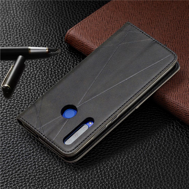 Porta Della Carta in Pelle Geometrica Shell Per Telefono Per Huawei P Smart Plus 2019/goditi 9s/honor 10i - Nero-9