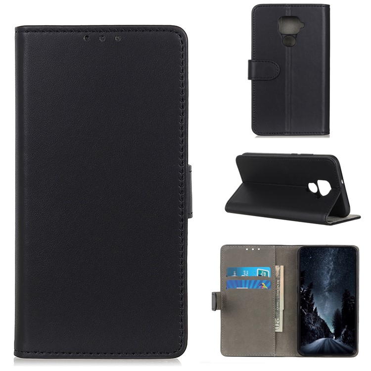 Wallet Leather Stand Case for Huawei Mate 30 Lite / nova 5i Pro - Black-1