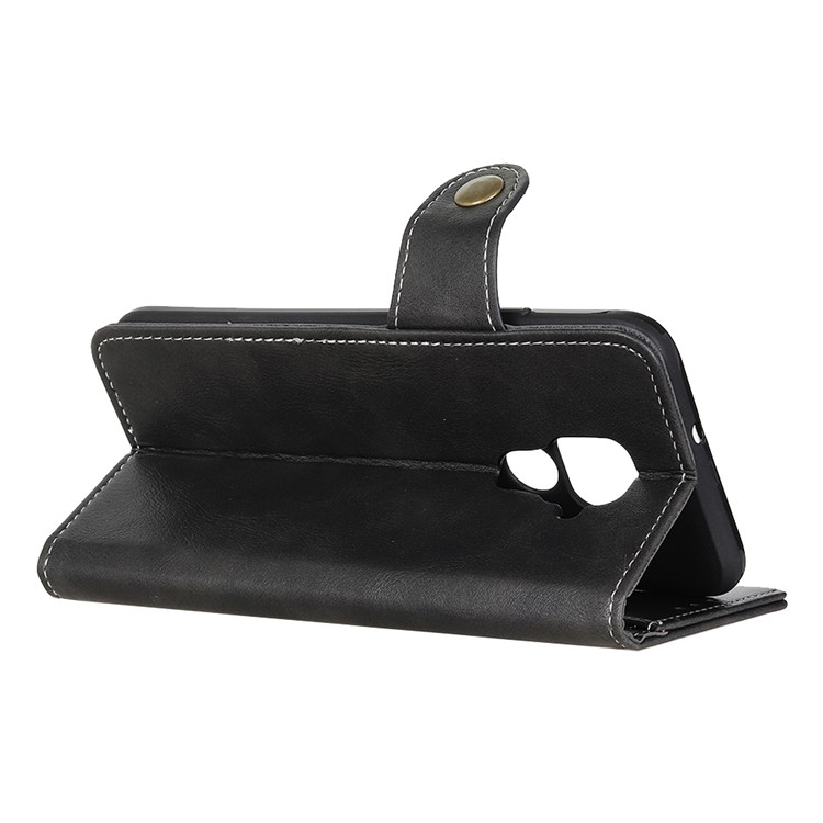 S Shape Wallet Leather Protection Cover Shell for Huawei Mate 30 Lite / nova 5i Pro - Black-7