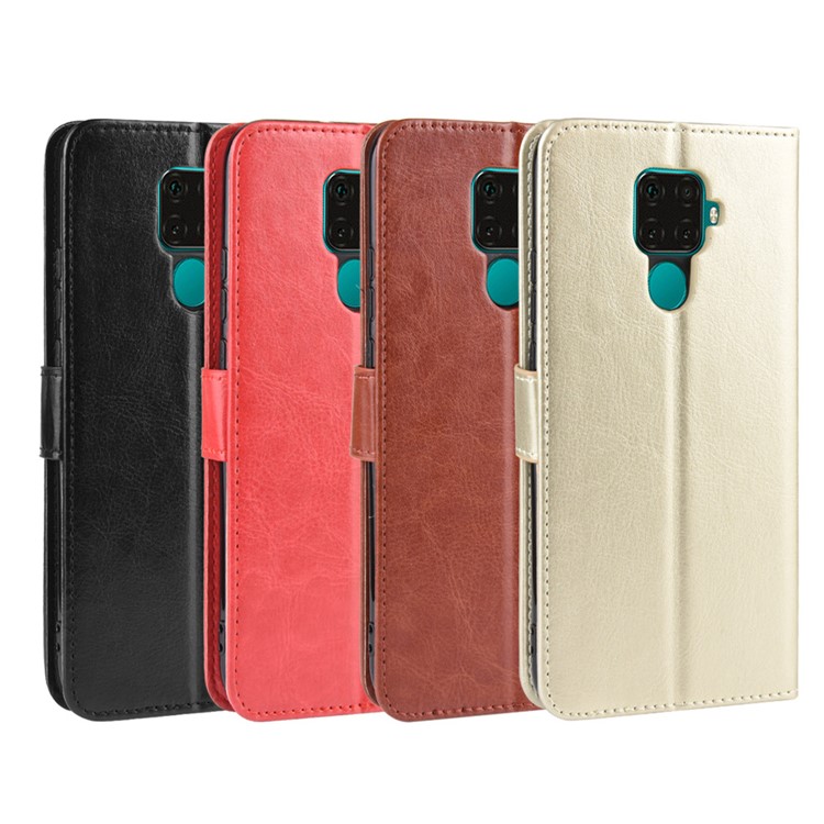 Crazy Horse Texture Leather Wallet Phone Shell Cover for Huawei Mate 30 Lite / Nova 5i Pro - Black-11