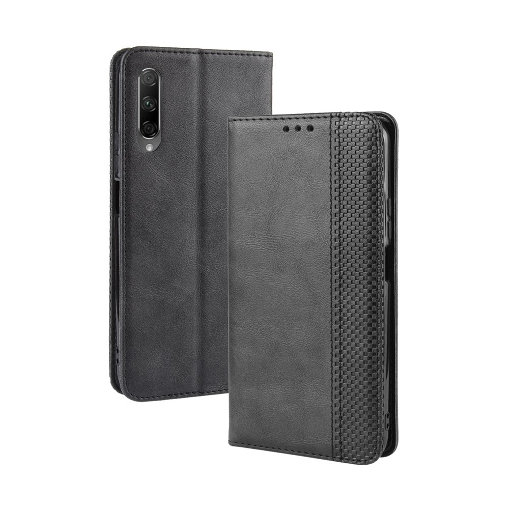 Vintage Style Leather Wallet Phone Shell for Huawei Honor 9X/9X Pro - Black-2