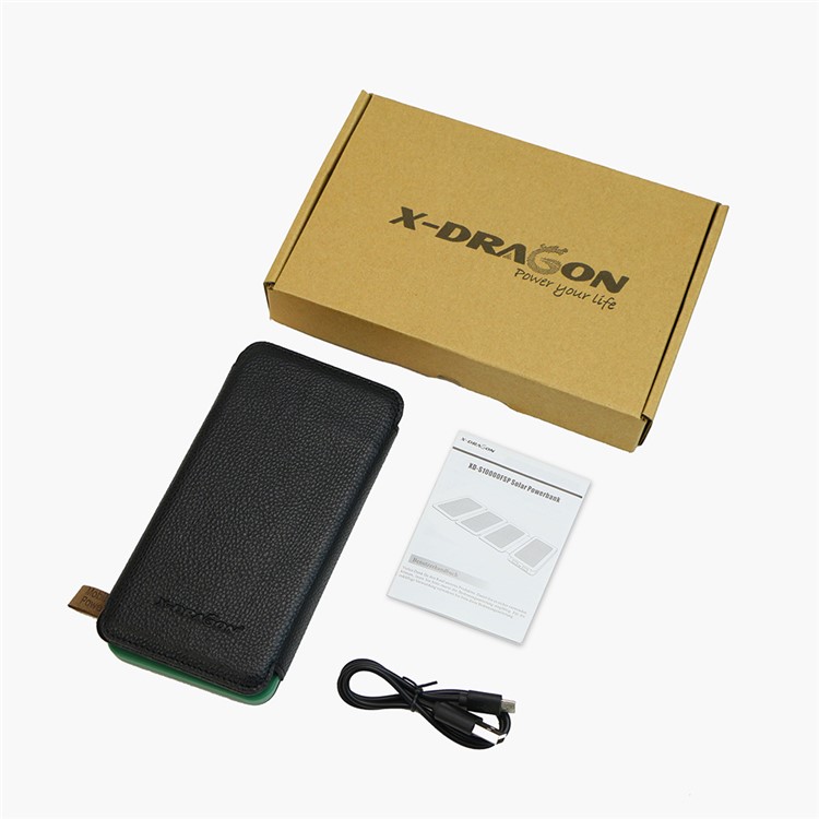 X-DRAGON XD-SC-002 Waterproof 10000mAh USB Solar Powered Phone Charger Portable Solar Power Bank - Green-8