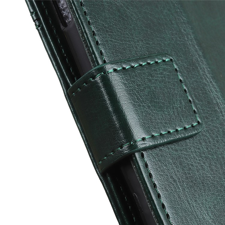 Rivet Decorated Crazy Horse Leather Wallet Case for Huawei Mate 30 Lite / nova 5i Pro - Blackish Green-9