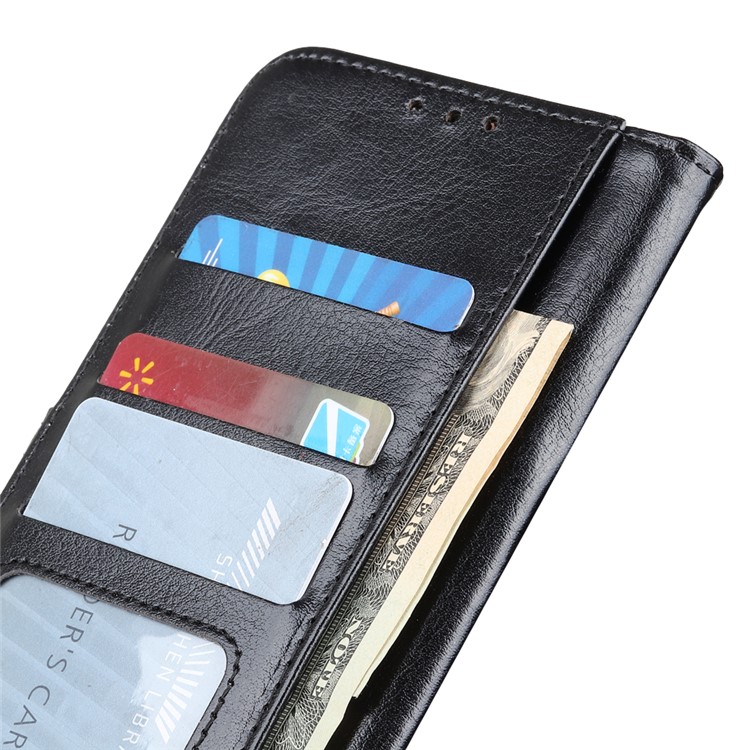 Crazy Horse Leather Wallet Case for Huawei Mate 30 Lite / nova 5i Pro - Black-7