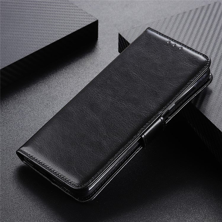 Crazy Horse Leather Wallet Case for Huawei Mate 30 Lite / nova 5i Pro - Black-8