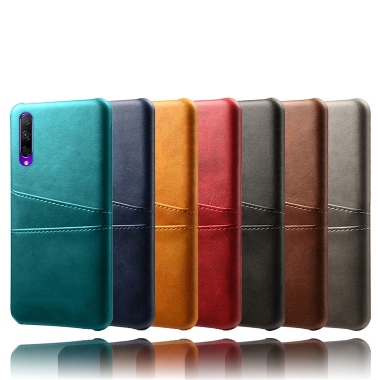Double Card Slots PU Leather Coated Hard PC Case for Huawei Honor 9X / Honor 9X Pro - Black-6