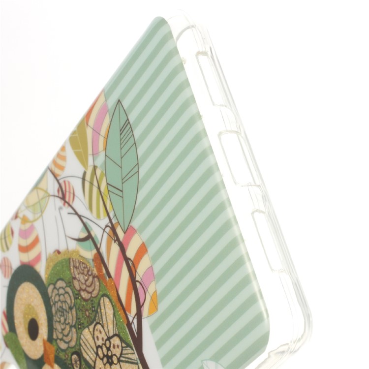 Patterned TPU Skin Case for Huawei P9 Lite / G9 Lite - Owl and Leaves-3